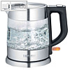 SEVERIN Glas-Wasserkocher, 1 Liter, 2.200 W, Edelstahl / schwarz, 3468