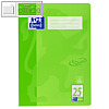 Schulheft - liniert, Lineatur 25, DIN A4, 90g/qm, Rand, 16 Blatt, grasgr?n