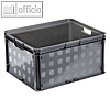 Transportbox 52 Liter, 506 x 406 x 261 mm, lebensmittelecht, PP, anthrazit