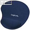 LogiLink Handgelenkauflage mit Mauspad, 235 x 200 x 30 mm, blau, ID0027B