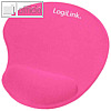 LogiLink Handgelenkauflage mit Mauspad, 235 x 200 x 30 mm, pink, ID0027P