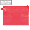 Reißverschlusstasche A4, 320 x 235 mm, wasserabw., 260my, EVA/PVC frei, rot, 10 