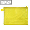 Reißverschlusstasche A5, 235 x 180 mm, wasserabw., 260my, EVA/PVC frei, gelb,10 