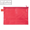 Rei?verschlusstasche A5, 235 x 180 mm, wasserabw., 260my, EVA/PVC frei, rot, 10 