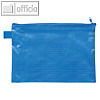 Reißverschlusstasche A5, 235 x 180 mm, wasserabw., 260my, EVA/PVC frei, blau,10 