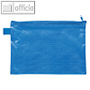 Rei?verschlusstasche A5, 235 x 180 mm, wasserabw., 260my, EVA/PVC frei, blau,10 