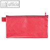Rei?verschlusstasche DIN lang 235 x 125 mm wasserabw. 260my EVA/PVC frei rot 10 