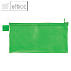 Reißverschlusstasche DIN lang 235 x 125 mm wasserabw. 260my EVA/PVC frei grün 10