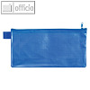 Rei?verschlusstasche DIN lang 235 x 125 mm wasserabw. 260my EVA/PVC frei blau 10