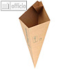 Pommes-Frites-Spitzt?te mit Dip-Ecke, 280 x 167 mm, Kraftpapier, braun, 25 St?ck