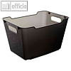 Aufbewahrungsbox "lotta", 12 Liter, 355 x 235 x 200 mm, PP, grau-transparent