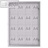Schaukasten MAULexcite, (H)130.4 x (B)95.6 x (T)2.8 cm, 16x DIN A4, Alu, silber