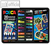 Pigmentmarker "POP COLOURS", Rundspitzen sortiert, 20er Metallbox