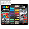 Pigmentmarker "STICKERS GRAFFITI", Rundspitzen sortiert, 20er Metallbox