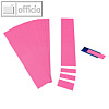 Einsteckkarten f?r 20 mm Magnetschienen, (B)40 x (H)17 mm, magenta, 170 St?ck