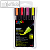 Pigmentmarker PC-5M, Rundspitze 1.8-2.5 mm, farbig sortiert, 4er-Etui (Neon)