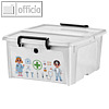 Aufbewahrungsbox HW 699 KIDS - Erste Hilfe, 20 Liter, 46 x 36 x 19 mm, PP, wei?