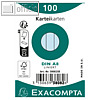 Exacompta Karteikarten DIN A8, liniert, Papier 205 g/qm, blau, 100 St?ck,38082SB