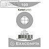 Exacompta Karteikarten DIN A8, kariert, Papier 205 g/qm, weiß, 100 Stück, 3208B