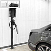 Wandhalterung mit Kabelablage f?r E-Auto-Ladekabel, Kunststoff, schwarz, EVM0100