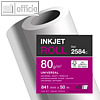 Inkjet-Plotterrolle, 841 mm x 50 m, 80 g/m?, hochwei?, 6er Pack, 2584C