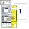 Tr?ger-Etiketten, 220 x 160 mm, wieder beklebbar, PP, wei?/hellgrau, 5 St?ck