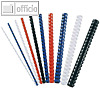 Plastikbinderücken, DIN A4, 21 Ringe, (Ø)10 mm, schwarz, 25 Stück, 5331102