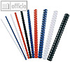 Plastikbinder?cken, DIN A4, 21 Ringe, (?)16 mm, schwarz, 25 St?ck, 5332302