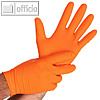 Handschuhe, Größe: L, puderfrei, griffsicher, Nitril, orange, 25 Paar, 270815