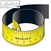 Flachlineal, (L)300 mm, flexibel, magnetisch, Metall/Kunststoff, schwarz/gelb