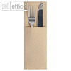 Bestecktaschen, 48 x 30 cm, kompostierbar, Stoffoptik, sand, 50 St?ck, 89415