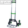 Treppenkarre, Tragkraft: 80 kg, 2 dreiarmige Radsterne, klappbar, Aluminium