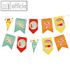 Partygirlande "Einschulung", (L)3 m, 20 Motive an Kordel, Glitzereffekt, 679510