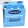Salvequick Pflaster-Nachfüllpackung, detektierbar, Farbe blau, 6x 35 Pflaster