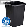 Abfallbehälter, 90 l, 520 x 610 x 490 mm, Griffe, Recycling-Kunststoff, schwarz