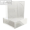 CD/DVD Hüllen, 14 x 12.4 cm, Kunststoff, transparent,10er Pack, BOX32-T