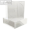 CD/DVD H?llen, 14 x 12.4 cm, Kunststoff, transparent,10er Pack, BOX32-T
