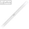 Rumold Kunststoff-Lineal, 50 cm, Tuschekante, transparent, FL 42/50 (420/50)