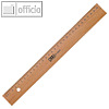 officio Holzlineal, Buche mit Stahleinsatz, Länge 30 cm, 719300000