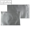 Folienumschlag, DIN C4, Haftklebung, 70my, PP-Folie matt, silber, 100 Stück