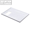 Faltentasche C4 mit Fenster, haftklebend, 20 mm Falte, wei?, 100 St./Pack