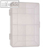Sortimentskasten mit 24 F?chern, 200 x 133 x 38 mm, Kunststoff, transparent