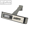 Digitale Kofferwaage bis 50 kg, Pr?zision 0,1 kg, 165 x 50 x 50 mm, silber/schwa