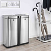 Helit Abfalltrenner "the twin bin", 2x 30 Liter, Edelstahl, H2404700