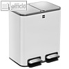 Tret-Abfalltrenner "the classy", 2x 12 Liter, Edelstahl/Kunststoff, wei?