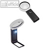 Hand- & Tischlupe mit ausklappbarem Standfu?, 225 x 107 mm schwarz/wei?