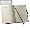Buchkalender, 1 Tag/1 Seite, 148 x 213 mm (ca.DIN A5), Hardcover, schwarz, C2610