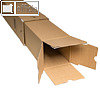 Teleskoph?lsen f?r DIN A0 - DIN A1, 250 g, Wellpappe, braun, 20 St?ck, 363325