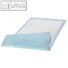 Einweg-Bettunterlage, 6-lagig, 900 x 600 mm, wei? / hellblau, 10er Pack, 730102