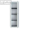 Schlie?fachschrank, 173 l, 40 x 40 x 126.5 cm, 3 B?den, Schl?sselschloss, Stahl,